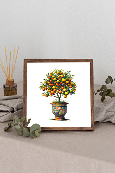 Dekorsiahome Τετράγωνος πίνακας με ξύλινο πλαίσιο TK2910