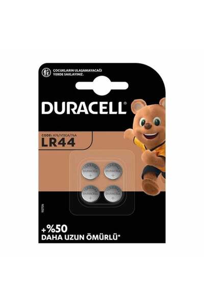 Duracell LR44 1.5 Volt Düğme Pil (4'Lü Paket)
