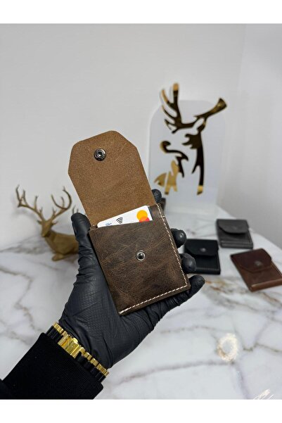 SANAT 100% Genuine Crazy Leather Handmade Minimalist Wallet - Crazy Leather S...