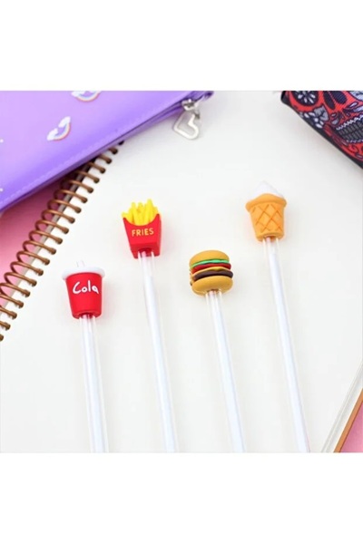 yordama Surprise |   Mixed Figure Fast Food Pencil (3 Pieces) + Macaron or Ic...