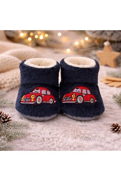 Peppino Bebek & Çocuk Kaydırmaz Tabanlı Ev Botu / Panduf / Kışlık Peluş Desen...