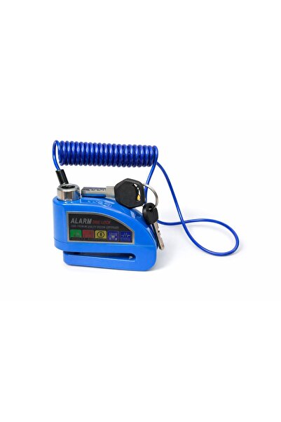 The Kaku 110 Db Mavi Motosiklet Alarmlı Disk Kilidi Hatırlatma Kablolu