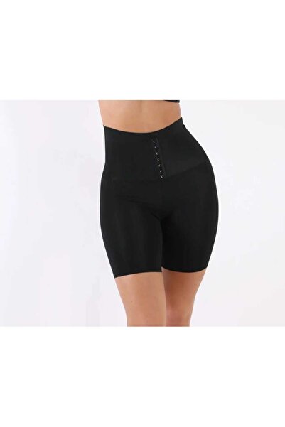 inci bayan giyim Agrafli Seamless Shaping Body Shaper Shorts with Buckle