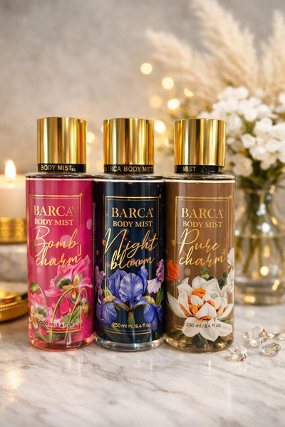 Barca Body Mist 3’lü Set Vücut Spreyi 250 ml (Bomb Charm + Night Bloom + Pure...