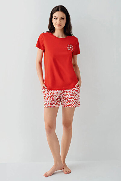 Arnetta Жіночий комплект футболки та шортів, 100% бавовна, велосипедна горлов...