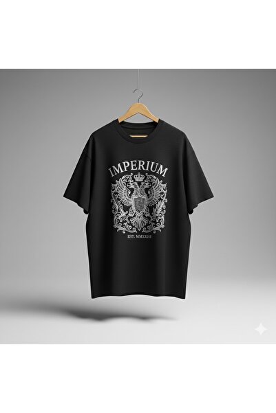 PERISENSE Унисекс тениска с голям размер от висококачествен памук с принт на ...