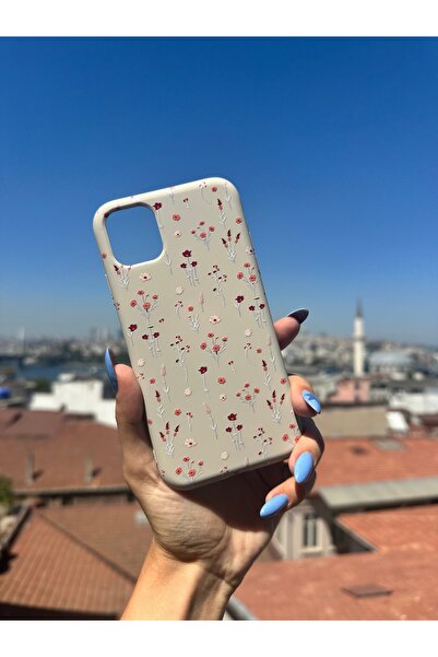 Mobildizayn Huawei P30 Lite Uyumlu Desenli Krem Renkli Telefon Kılıfı