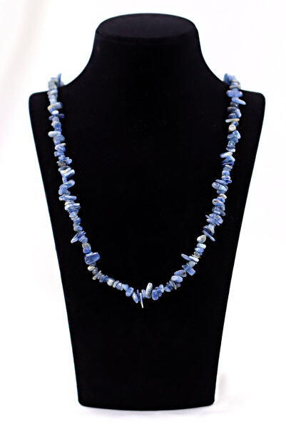 SAURACHI Kyanite Stone Pendant Irregular Shaped Natural Stone Cracked Stone S...