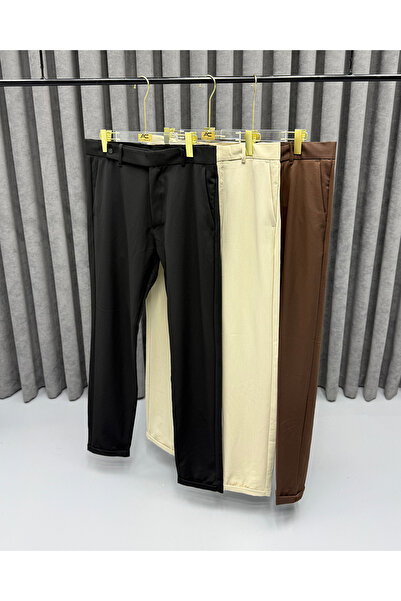 Avni Ceylan Men's Elite Line Fabric-Tongued Modern Fit Trousers