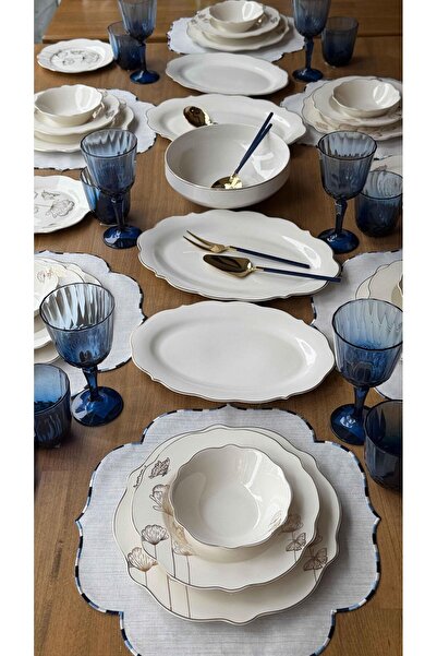 ROSSEV Porselen Yemek Takımı 6 Kişilik 52 Parça Faralya