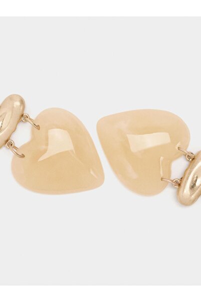 PARFOIS Kalp Taş Efektli Küpe