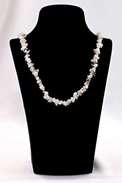 SAURACHI Moonstone Necklace Unshaped Natural Stone Broken Stone Array