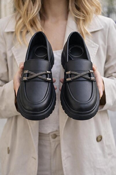 Platana Pantofi negri cu talpă ortopedică pentru femei