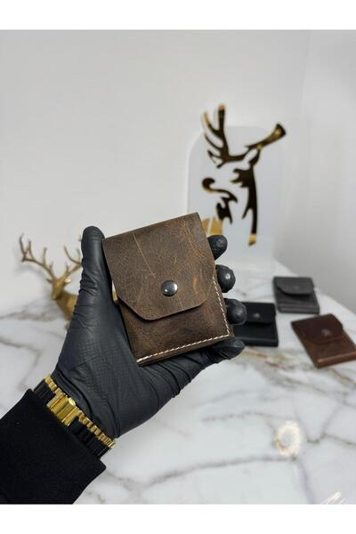 SANAT 100% Genuine Crazy Leather Handmade Minimalist Wallet - Money Portfolio...