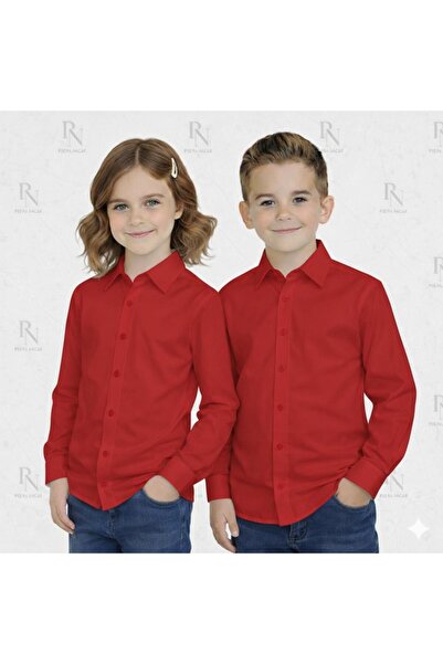 NACAR STYLİSH Ycn Textile Children's Linen Long Sleeve Shirt – Breathable Fab...