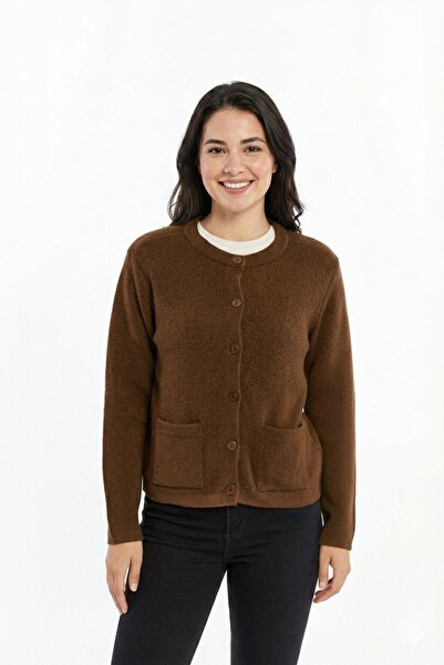 DALİAYILDIZ Women's Cardigan Long Sleeve Buttoned Knitwear