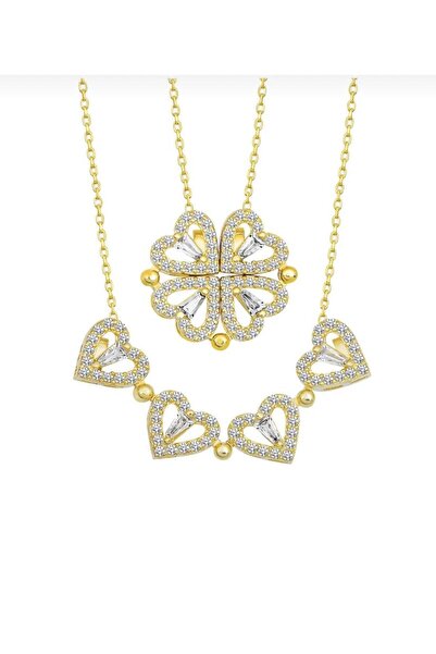 Ally Aksesuar Mıknatıslı Açılır Yonca Kolye