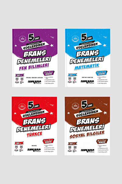 Ankara Yayıncılık 5. Sınıf Branş Denemeleri Seti Matematik Fen Türkçe Sosyal ...
