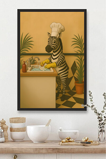 Harika bir ev KUHINJSKI STOL MDF STOL MAŠINA ZA PRANJE SUĐEVA ZEBRA UZORAK ZA...