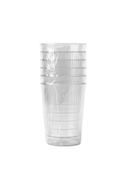 Generic Transparent Acrylic Glass Set - 6 Pieces × 300 ml