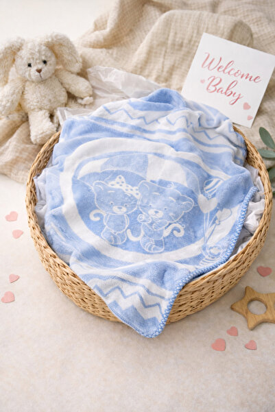 RUKİYE YAVUZ Pamuk Pazen Cotton Winter Baby Blanket, Soft Textured, Warm, Dou...