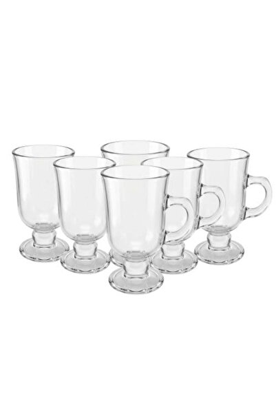 Generic Glass Tea Cup Set with Base – 1 Set × 6 Pieces