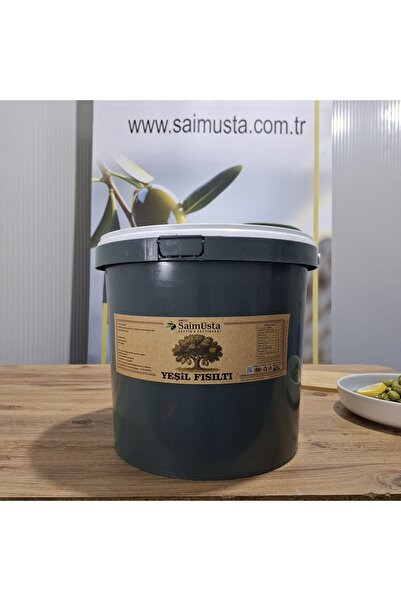 SAİM USTA Yeşil Kırma Zeytin 10 kg Kovada