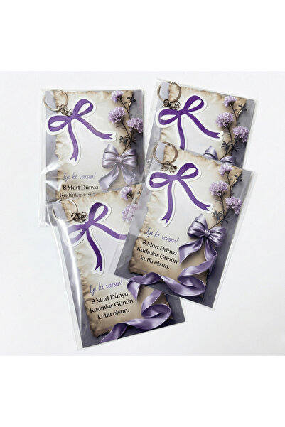 Atatuğ Hediyelik Kişiselleştirilebilir 8 Mart Kadınlar Günü Hediyesi Mor Kurd...