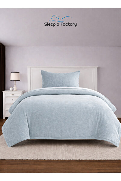 Sleep x Factory 2-Piece Velvet Comforter Set 160x220 cm with Pillowcase – Sof...