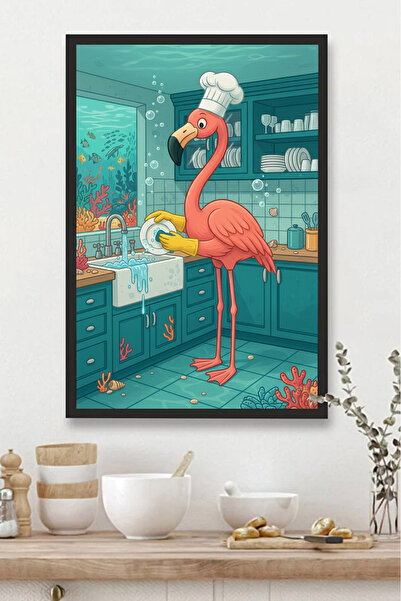 Harika bir ev ΤΡΑΠΕΖΙ ΚΟΥΖΙΝΑΣ ΤΡΑΠΕΖΙ MDF ΓΙΑ ΚΟΥΖΙΝΑ ΜΕ ΣΧΕΔΙΟ ΦΛΑΜΙΝΓΚΟ-01...