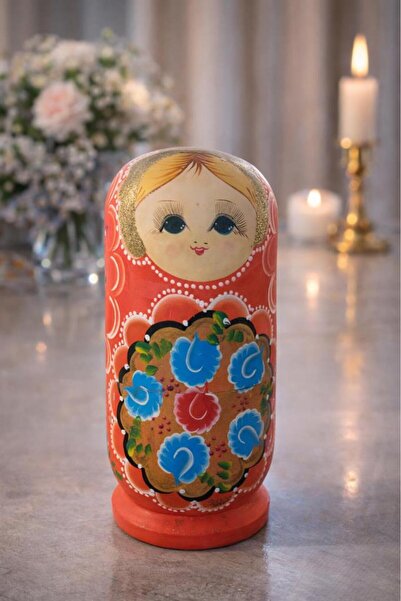 Hd Marketim Otantik Matruşka Ahşap Takı Kutusu 26x12 cm – Dekoratif Etnik Tak...