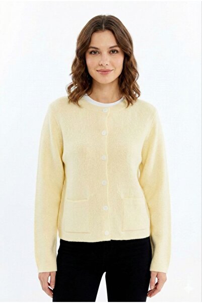 DALİAYILDIZ Women's Cardigan Long Sleeve Buttoned Knitwear