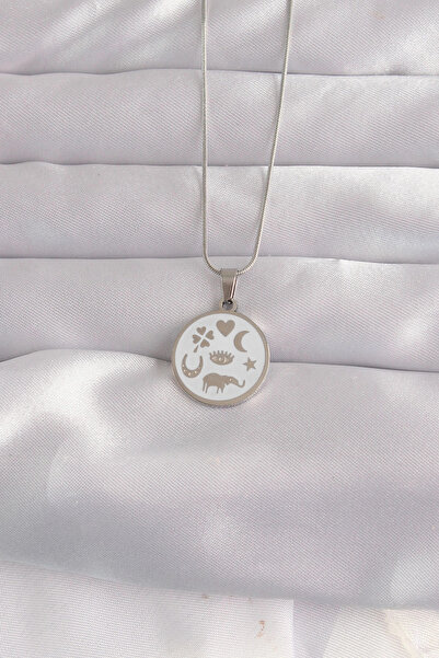 Nacario Mey imports ®   316l stainless steel silver-tone white enamel mixed f...