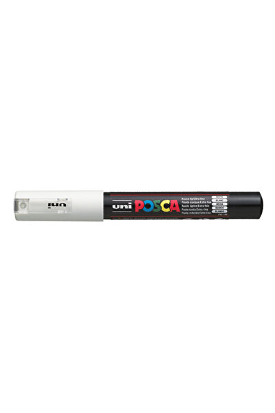 UNİ-BALL Marker Painting Posca Water Based Poster 0.7 mm White (6 Pcs) Pc-1M