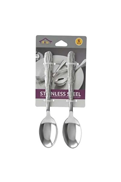 Generic Stainless Steel Eating Spoon Set - 6 Pieces