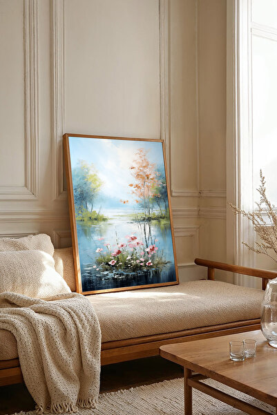 Dekorsiahome Tablou dintr-o singură bucată cu ramă din lemn TK2987