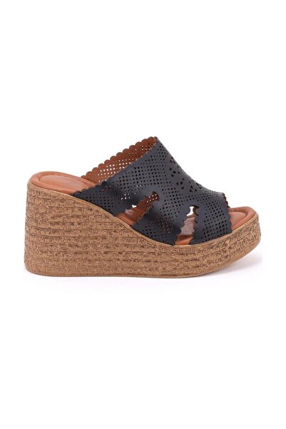 Venüs 2409701Y Women's Leather Heeled Slippers