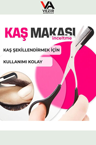 BUFFER®PX Profesyonel Kaş Şekillendirme Seti | Taraklı Makas & Ustura | Hassa...