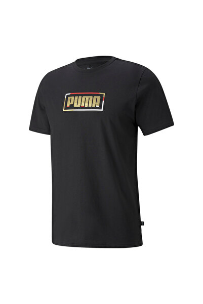 Puma Mens Graphic Metallic T-Shirt - Black
