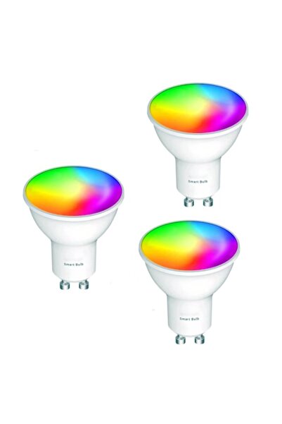 DAMUR Set of 3 Smart WiFi GU10 RGB LED Bulbs