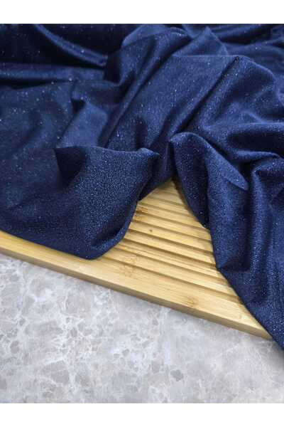Maison du Tissu Glittery Draped Organized Tulle [Draped Navy Blue]