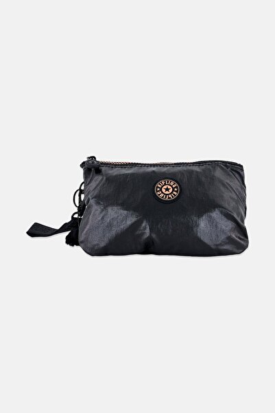 Kipling Women Brand Logo Make Up Pouch, Black