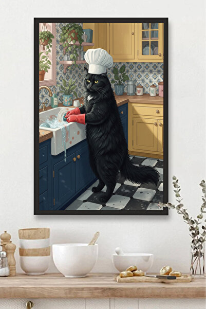 Harika bir ev KUHINJSKI STOL MDF STOL MAŠINA ZA PRANJE SUĐEVA ZA KUHINJU BLAC...