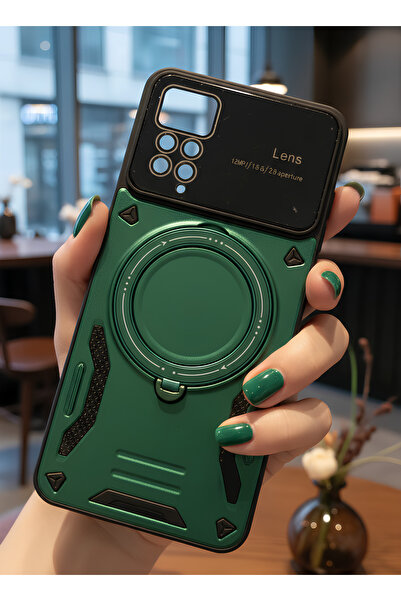 TechTrove 3D Camera Lens Protection Compatible Stand Case for Redmi Note 11 P...