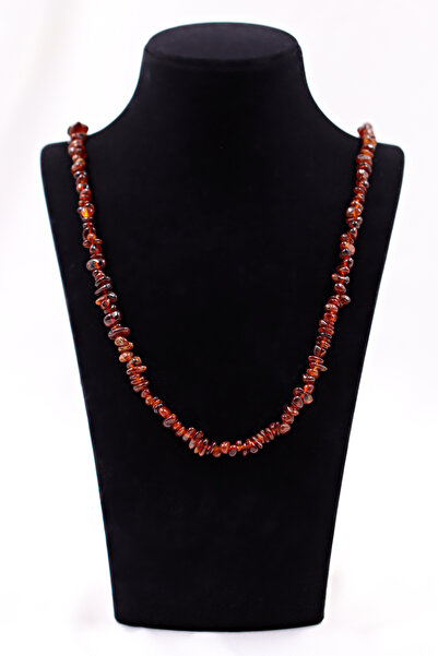 SAURACHI Lal Garnet Stone Necklace Unshaped Natural Stone Broken Stone String