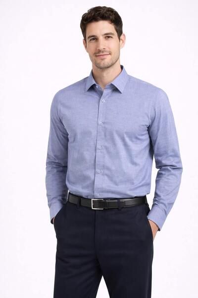 ModaPlaza Men's Slimfit Long Sleeve Shirt