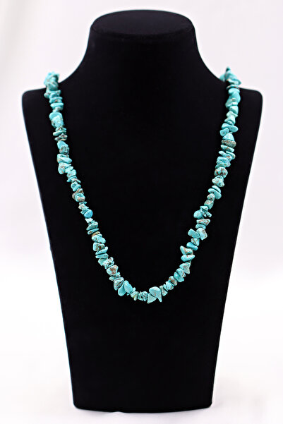 SAURACHI Turquoise Turquoise Stone Necklace Unshaped Natural Stone Broken Sto...