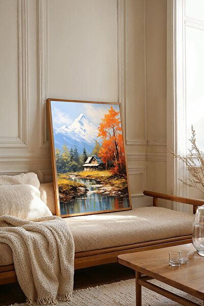 Dekorsiahome Tablou dintr-o singură bucată cu ramă din lemn TK2997