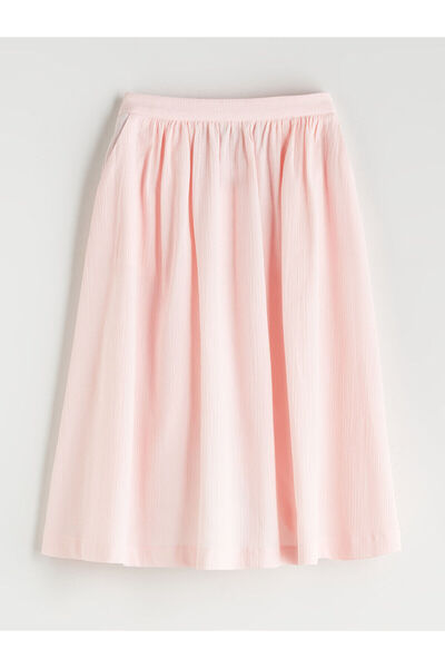 LC Waikiki Nevavm Girl's Skirt with Elastic Waist and Difference in Color