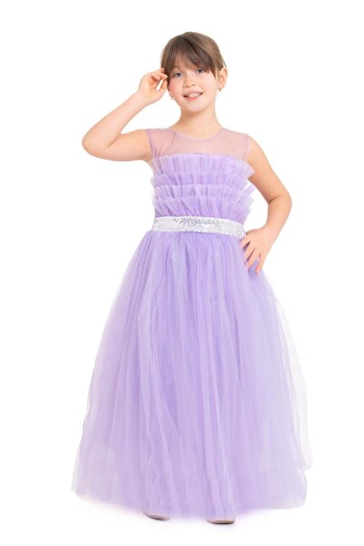 Nacar 23 Nisan 29 Ekim Gösteri Kıyafeti Kız Çocuk Tül Prenses Abiye Elbise – ...